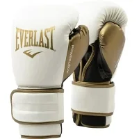 Боксерські рукавички Everlast PowerLock Boxing Training Gloves P00003048 білий, золотий 10 унцій (009283620103)