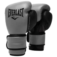 Боксерські рукавички Everlast PowerLock Boxing Training Gloves P00002304 сірий, чорний 10 унцій (009283608521)