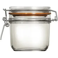 Uniglass jar "Econ Round" series with a buckle 350 ml (22503)