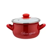 Interos enamel pot Bon Appetit 3.1 l red (IT-2234С-18)
