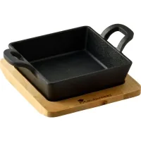 MasterPro Foodies cook&share frying pan, 12.6x18.5 cm with serving board (BGMP-3805-EM)