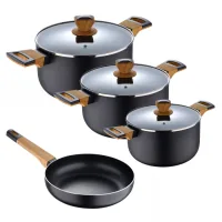 Набір посуду Bergner Earth black, 7 предметів (BG-34630-BK)