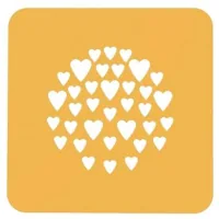 Кондитерський килимок Silikomart для декорування "Серце" d 100 мм h 1 мм 2 шт (STENCIL CUORE)