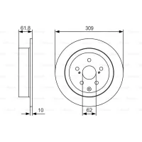 Гальмівний диск Bosch 0 986 479 T04