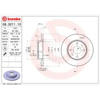 Гальмівний диск Brembo 08.5211.10