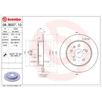 Гальмівний диск Brembo 08.B557.10