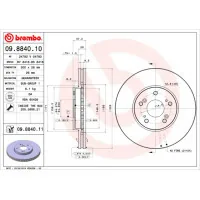 Гальмівний диск Brembo 09.8840.11