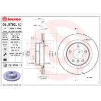 Гальмівний диск Brembo 09.9793.11