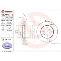 Гальмівний диск Brembo 09.A116.11