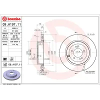 Гальмівний диск Brembo 09.A197.11