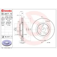 Гальмівний диск Brembo 09.A417.11
