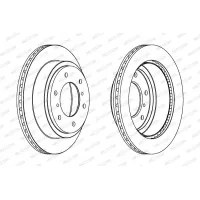 Гальмівний диск FERODO DDF1385C