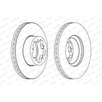 Гальмівний диск FERODO DDF1555