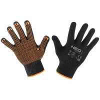 Neo Tools protective work gloves, cotton and polyester, dotted, p. 10 (97-620-10)