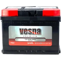 Car battery Vesna 62 Ah/12V Premium Euro (415 062)