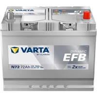 Car battery Varta 72Ah Blue Dynamic EFB ASIA N72 (572501076)