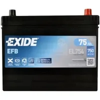 Car battery EXIDE START-STOP EFB 75Ah ASIA Ev (-/+) (750EN) (EL754)
