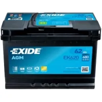 Car battery EXIDE START-STOP AGM 62Ah Ev (-/+) (EK620)