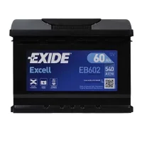 Car battery EXIDE EXCELL 60Ah N EV (-/+) (540EN) (EB602)