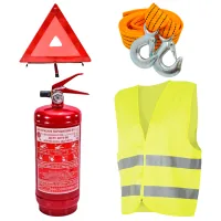 Poputchik technical assistance set with fire extinguisher VP-2 "Emergency" (VP-2+Sign+Rope+Vest) (33-019-IS)
