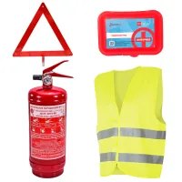 Set of technical assistance Poputchik with fire extinguisher VP-2 "Economic" (VP-2+Sign+First aid kit+Vest) (33-017-IS)