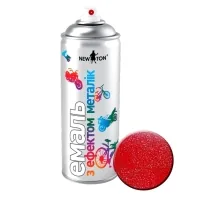 Aerosol car paint New Ton universal red with "metallic" effect 400ml (000000258)