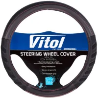 Чохол на руль VITOL M чорн. (VLU-1808010 BK/BK M)