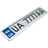 CarLife license plate frame white glossy (NH440)