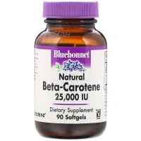 Вітамін Bluebonnet Nutrition Натуральний бета-каротин, Beta Carotene 25,000МЕ, 90 гелевих (BLB-00316)