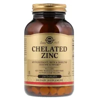 Мінерали Solgar Цинк хелат, Chelated Zinc, 250 таблеток (SOL-00801)