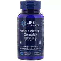 Мінерали Life Extension Супер Комплекс Селен, Super Selenium, 100 вегетаріанські кап (LEX-17781)