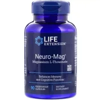 Мінерали Life Extension Магній L-треонат, Magnesium L-Threonate, Neuro-Mag, 90 капсу (LEX-16039)