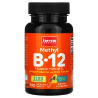 Вітамін Jarrow Formulas Метил B-12 2500 мкг, тропічний смак, Methyl B-12, 100 жуваль (JRW-18016)