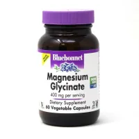 Мінерали Bluebonnet Nutrition Магній гліцинат, 400 Мг, Magnesium Glycinate, 60 вегетаріанс (BLB0748)