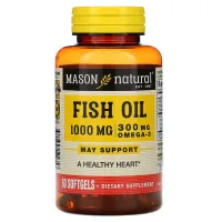 Fatty acids Mason Natural Fish oil with Omega-3, Omega-3 Fish Oil, 60 gel capsules (MAV-12235)