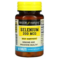 Minerals Mason Natural Selenium 200 mcg, Selenium, 60 tablets (MAV-12495)