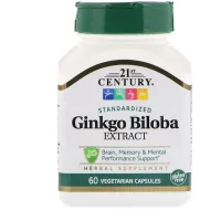 21st Century Herbs Ginkgo Biloba Leaf, 60 Vegetarian Capsules (CEN-21249)