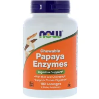 Herbs Now Foods Digestive Enzymes Papaya, Papaya Enzymes, 180 tablets d (NOW-02970)