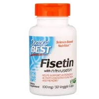 Antioxidant Doctor's Best Brain Support, Fisetin, Fisetin with Novusetin, 100 mg, 30 (DRB-00227)