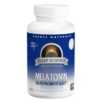 Source Naturals Amino Acid Melatonin 1mg, Mint Flavor, Sleep Science, 100 Tablets for (SNS-00709)