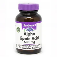 Антиоксидант Bluebonnet Nutrition Альфа-ліпоєва кислота 600 мг, 30 рослинних капсул (BLB0855)