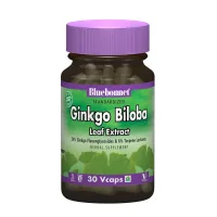 Трави Bluebonnet Nutrition Екстракт листя гінкго білоба, Ginkgo Biloba Leaf Extract, 30 (BLB1360)