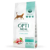 Optimeal dry cat food for spayed/neutered cats - turkey and oats 10 kg (B1830601)