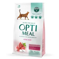Optimeal dry cat food with veal flavor 700 g (4820215364683)