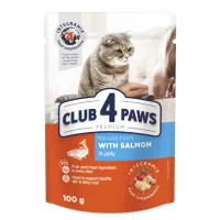 Wet food for cats Club 4 Paws in jelly with salmon 100 g (4820083908873)