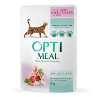 Wet food for cats Optimeal with the taste of lamb and vegetables 85 g (4820083905445)