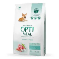 Dry dog food Optimeal for puppies of all breeds with turkey flavor 4 kg (4820083905490)