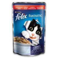 Wet food for cats Purina Felix Fantastic in jelly with beef 100 g (7613035072626)