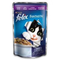 Wet food for cats Purina Felix Fantastic in jelly with lamb 100 g (7613035072602)