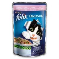 Wet food for cats Purina Felix Fantastic in jelly with trout and green beans 100 g (7613034441904)